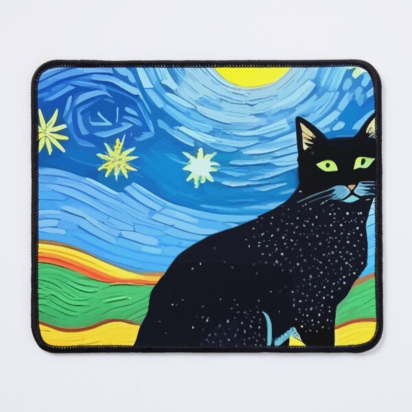 Item preview, Artistic Cat Under The Starry Night designed and sold by ArtisticAllure1.