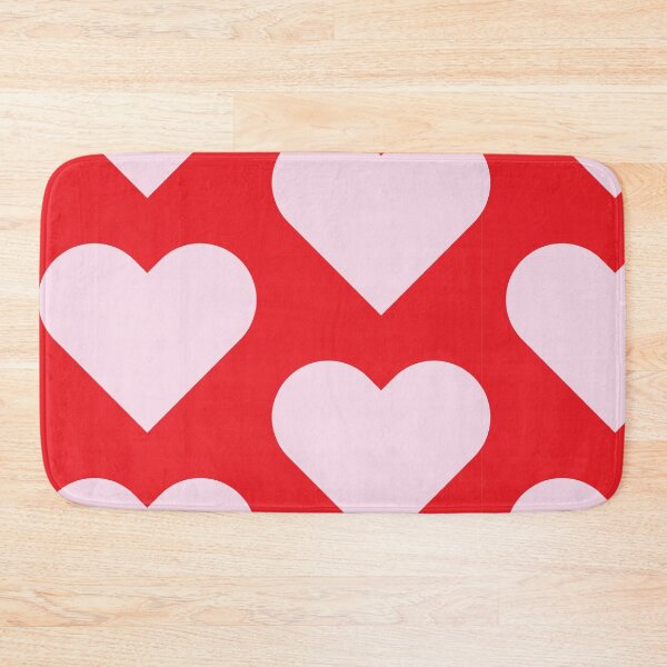 Item preview, Pink Hearts on Red Background - Pattern/Print - Love designed and sold by JustBStudios.