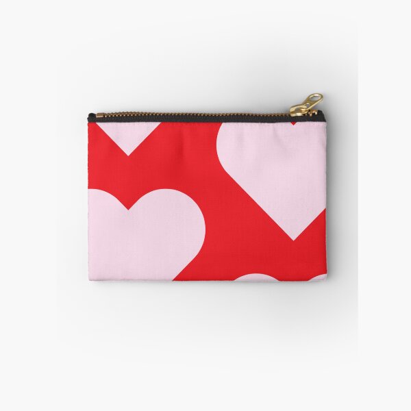 Item preview, Pink Hearts on Red Background - Pattern/Print - Love designed and sold by JustBStudios.