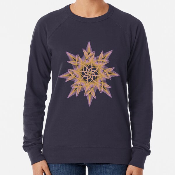 Gold Abstract Delicate Star on Indigo Lightweight Sweatshirt