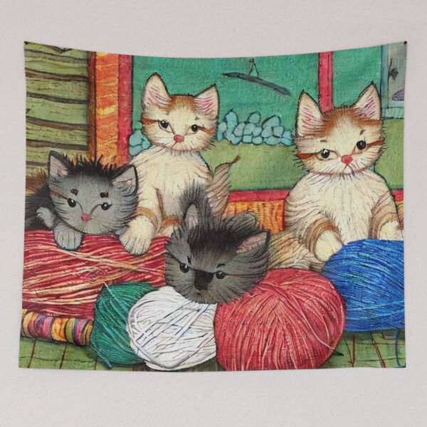 Item preview, Displeased Kittens With Yarn  designed and sold by jessie1817.