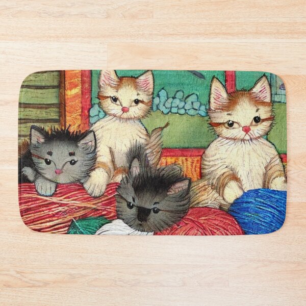 Item preview, Displeased Kittens With Yarn  designed and sold by jessie1817.