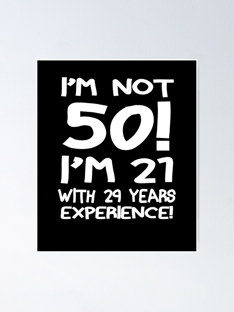  50th Birthday Poster By Ashleymn Redbubble