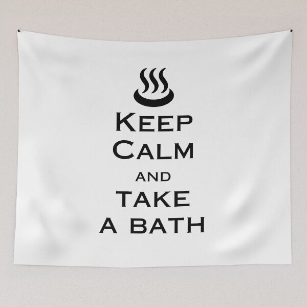 Item preview, Keep Calm And Take A Bath with Japanese Onsen Mark designed and sold by katzteeshop.