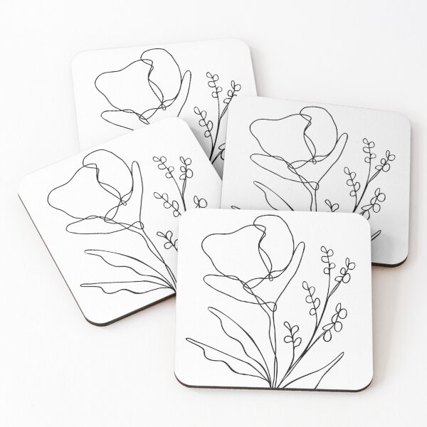 Item preview, Wildflower Single Line Art Minimalist designed and sold by RachelFCreative.