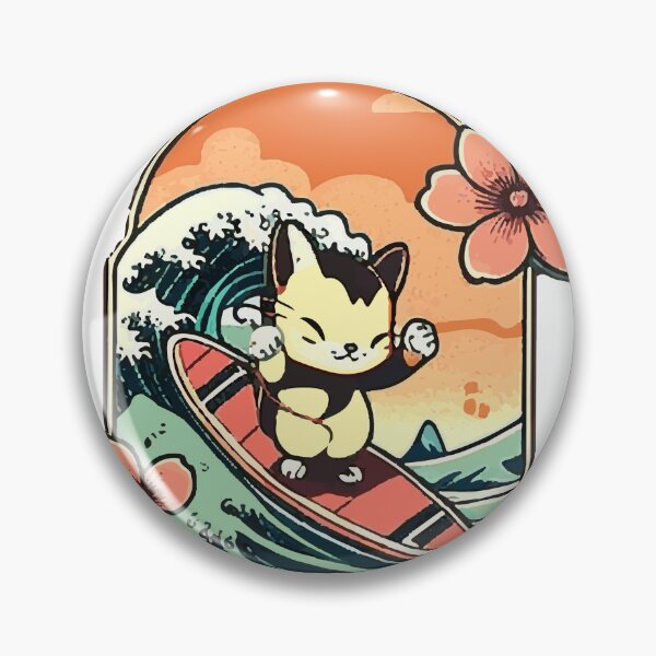 Item preview, Sunset Surfing Kitty designed and sold by Kona Cat Creationz.
