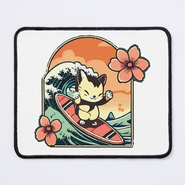 Item preview, Sunset Surfing Kitty designed and sold by Kona Cat Creationz.