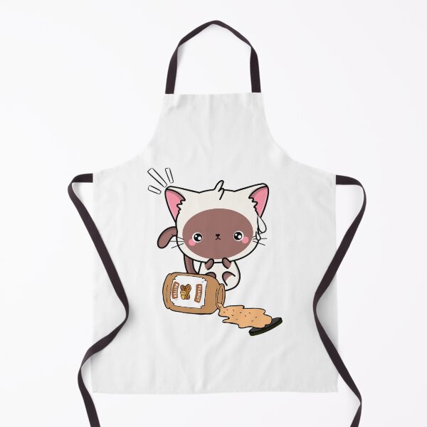 Item preview, Cute White Cat spilled a jar of peanut butter designed and sold by Pet Station.