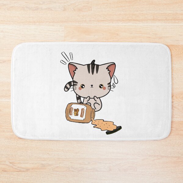 Item preview, Cute Tabby Cat spilled a jar of peanut butter designed and sold by Pet Station.