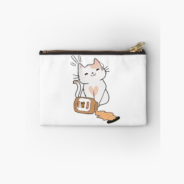 Item preview, Cute White Cat spilled a jar of peanut butter designed and sold by Pet Station.