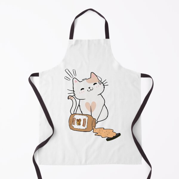 Item preview, Cute White Cat spilled a jar of peanut butter designed and sold by Pet Station.