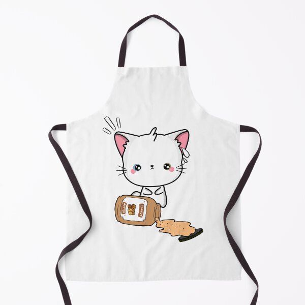 Item preview, Cute White Cat spilled a jar of peanut butter designed and sold by Pet Station.