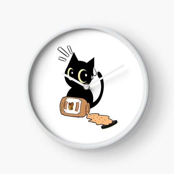 Item preview, Cute Black Cat spilled a jar of peanut butter designed and sold by Pet Station.