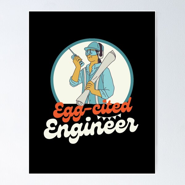 Item preview, Funny Egg-cited Engineer, Happy Easter 2023 designed and sold by chetan786.