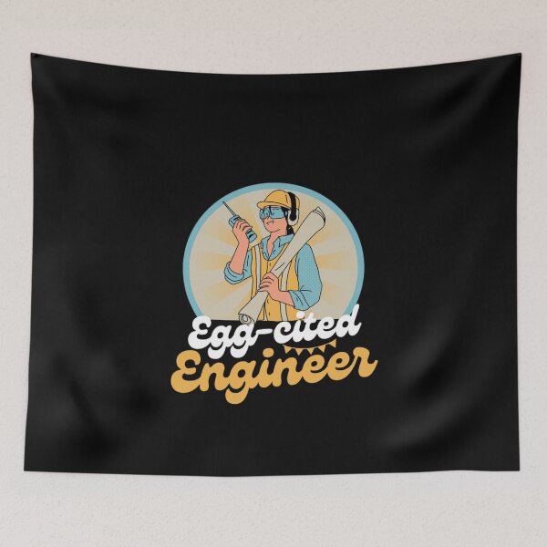 Item preview, Funny Egg-cited Engineer, Happy Easter 2023 designed and sold by chetan786.