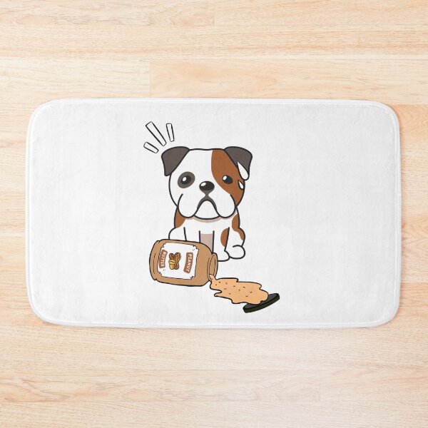 Item preview, Cute Bulldog spilled a jar of peanut butter designed and sold by Pet Station.