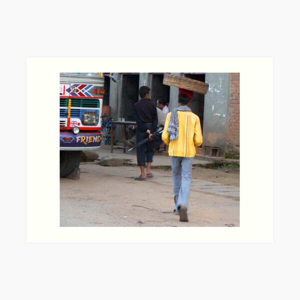 Street seller in Kathmandu, Nepal Art Print