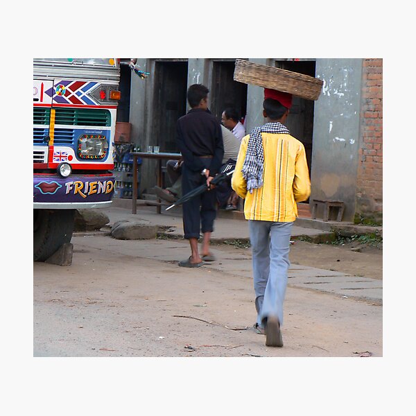 Street seller in Kathmandu, Nepal Photographic Print