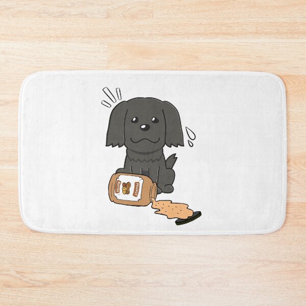 Item preview, Cute Black Dog spilled a jar of peanut butter designed and sold by Pet Station.