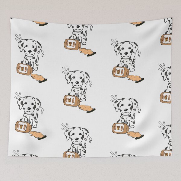 Item preview, Cute Dalmatian spilled a jar of peanut butter designed and sold by Pet Station.