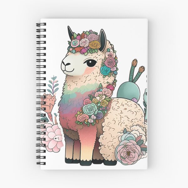 Item preview, Cartoon Floral Llama designed and sold by Fragile Prints.