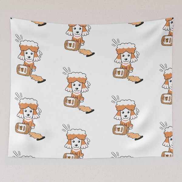 Item preview, Cute Brown Dog spilled a jar of peanut butter designed and sold by Pet Station.