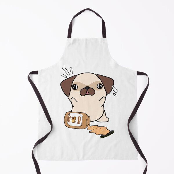 Item preview, Cute Pug spilled a jar of peanut butter designed and sold by Pet Station.