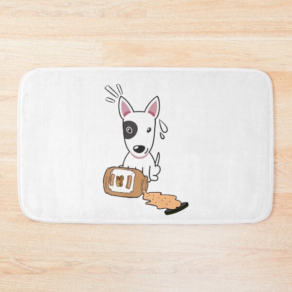 Item preview, Cute Bull Terrier spilled a jar of peanut butter designed and sold by Pet Station.
