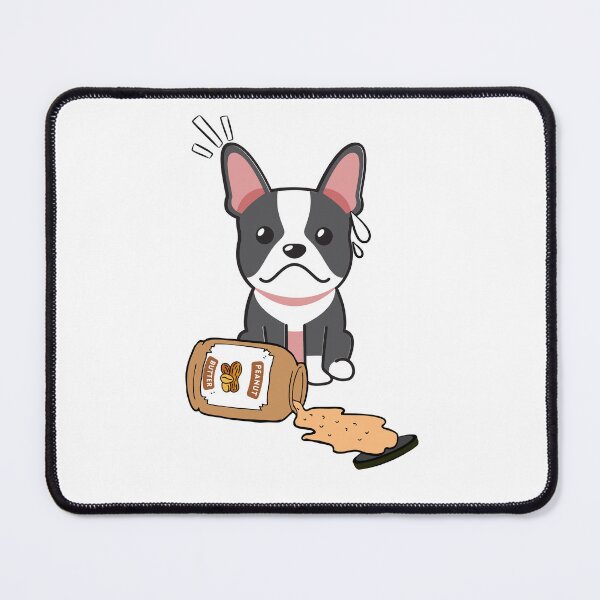 Cute French Bulldog spilled a jar of peanut butter Poster for Sale by Pet Station Redbubble