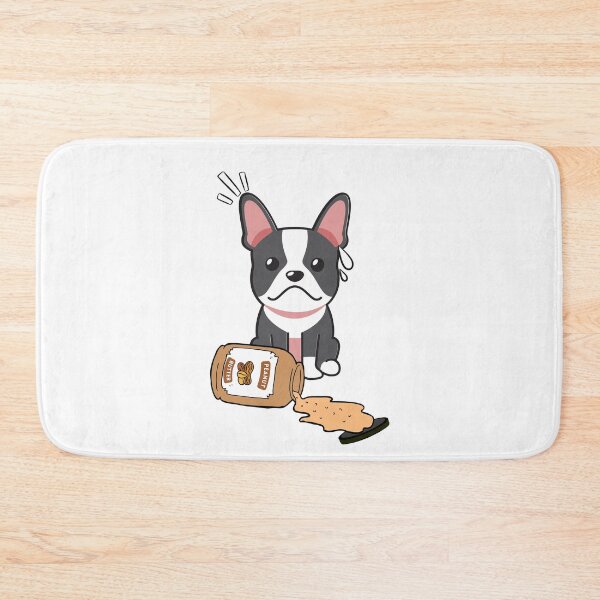 Item preview, Cute French Bulldog spilled a jar of peanut butter designed and sold by Pet Station.