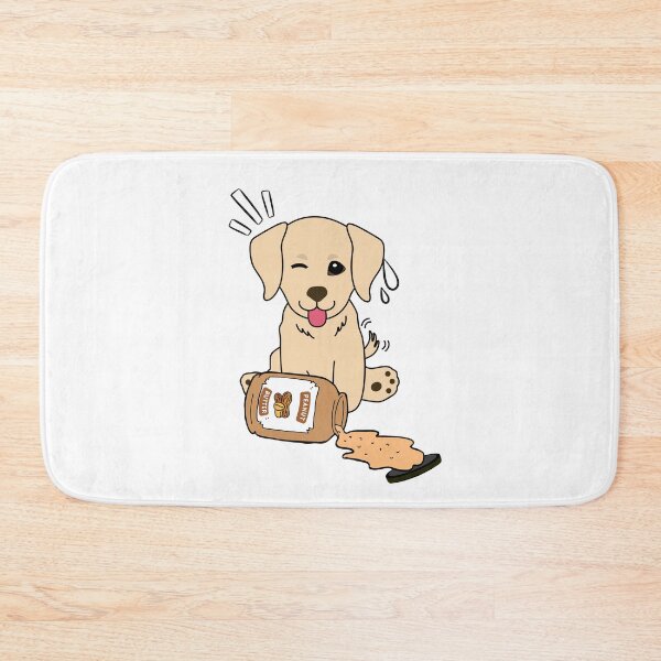 Item preview, Cute Retriever spilled a jar of peanut butter designed and sold by Pet Station.