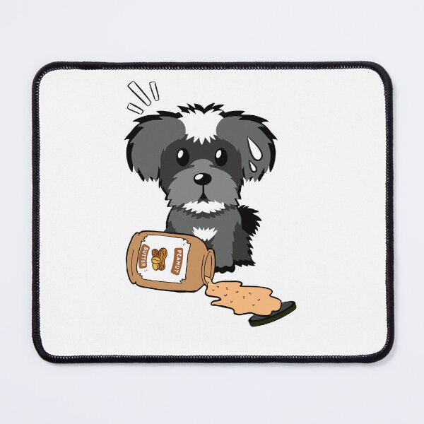Item preview, Cute Schnauzer spilled a jar of peanut butter designed and sold by Pet Station.