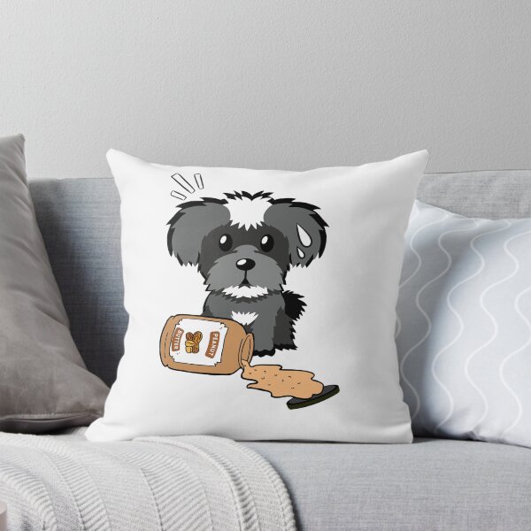 Item preview, Cute Schnauzer spilled a jar of peanut butter designed and sold by Pet Station.