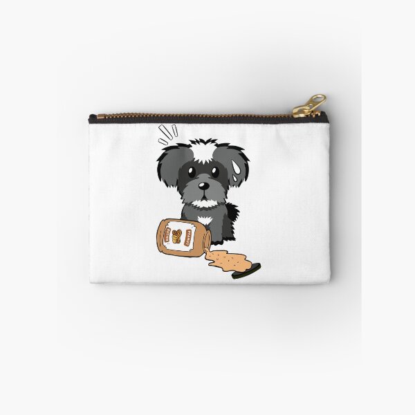 Item preview, Cute Schnauzer spilled a jar of peanut butter designed and sold by Pet Station.
