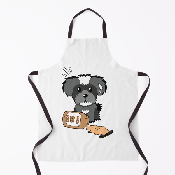 Item preview, Cute Schnauzer spilled a jar of peanut butter designed and sold by Pet Station.