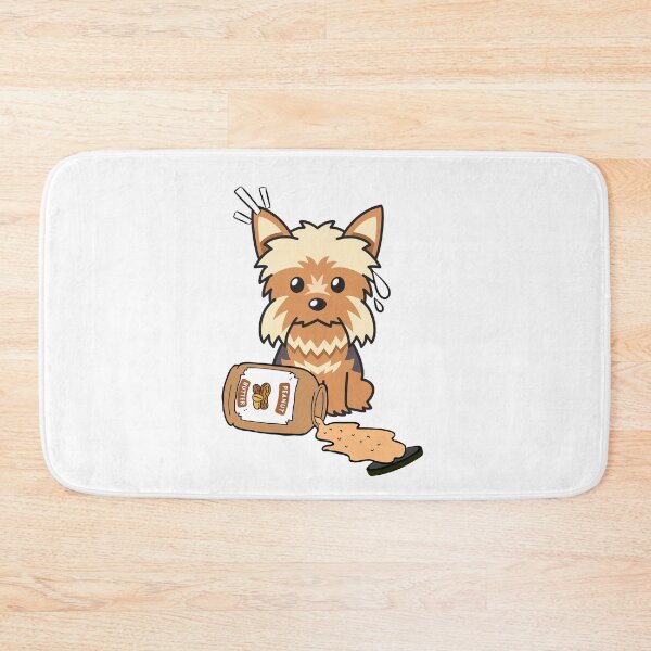 Item preview, Cute Yorkshire Terrier spilled a jar of peanut butter designed and sold by Pet Station.