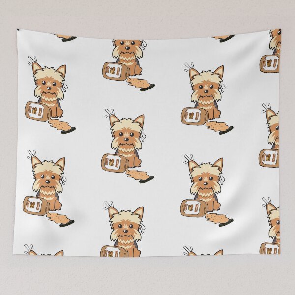 Item preview, Cute Yorkshire Terrier spilled a jar of peanut butter designed and sold by Pet Station.