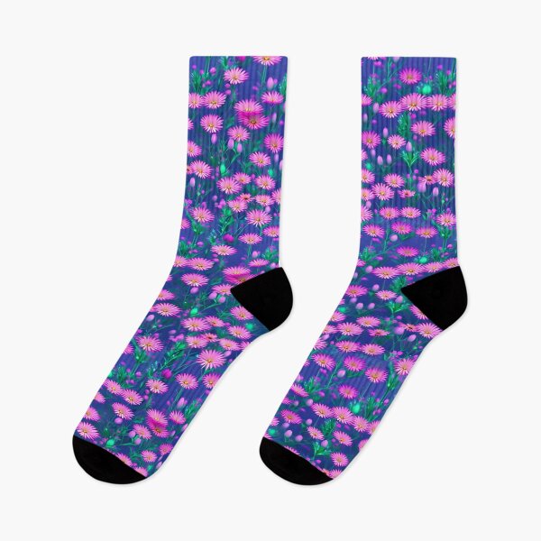 Item preview, Vibrant Pink Wildflowers Field Pattern designed and sold by Digi Artworks Store.