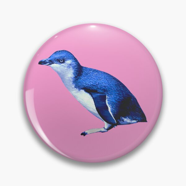 Item preview, SBP Little Blue Penguin (Pink #F699CD background)  designed and sold by SBPenguins.