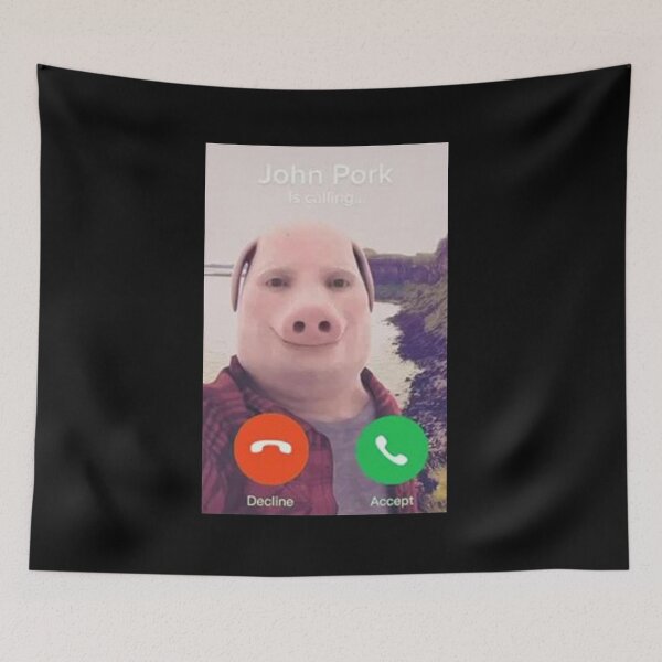 Item preview, John Pork Is Calling Meme designed and sold by austriforest.