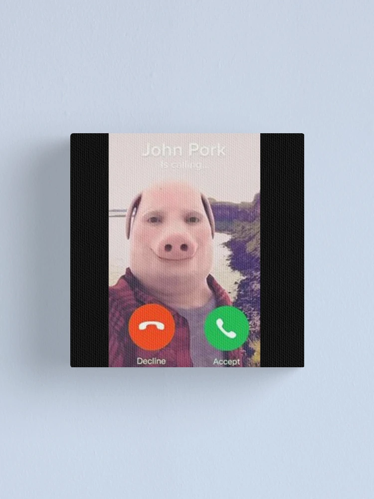 john pork is calling | Greeting Card