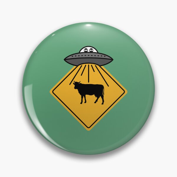 Item preview, Cow Alien Abduction Road Sign Funny UFO Cattle Farmer Pullover    designed and sold by tracyletts.