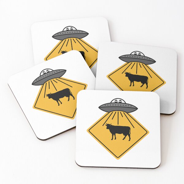 Item preview, Cow Alien Abduction Road Sign Funny UFO Cattle Farmer Pullover    designed and sold by tracyletts.