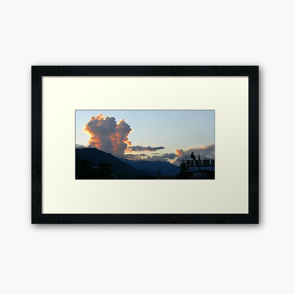 Sunset in Pokhara, Nepal Framed Art Print