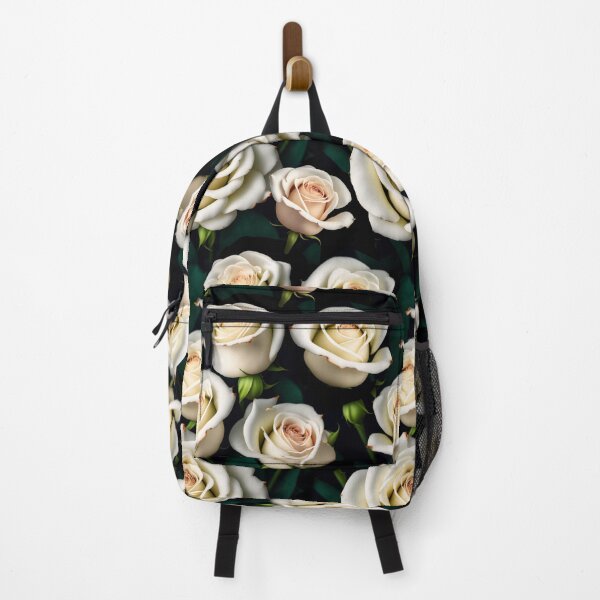 Item preview, White Realistic Roses Flowers in Bloom Pattern designed and sold by Digi Artworks Store.