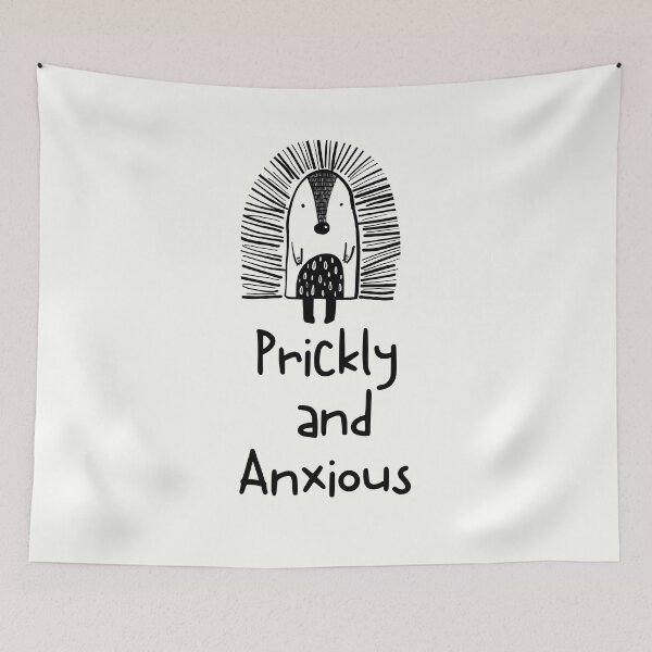 Item preview, Cute Worried Hedgehog - Prickly and Anxious designed and sold by TrippyHistory.