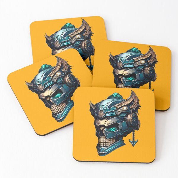 Item preview, The Blue Cyborg Skull - An Intriguing Illustration of the Future designed and sold by GalihDA.