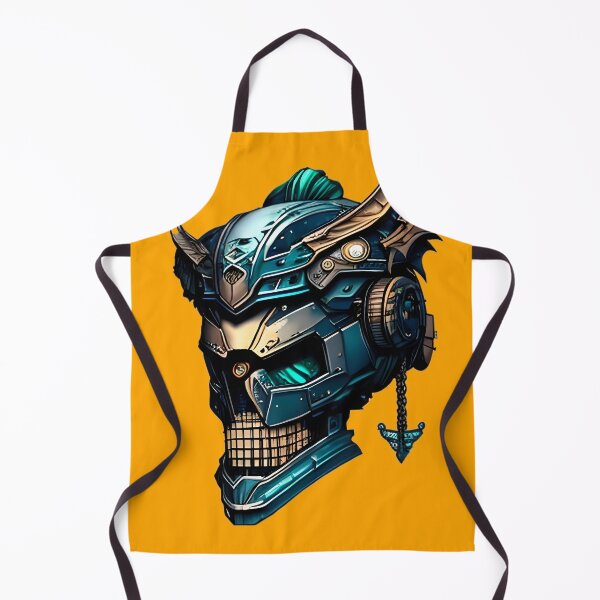 Item preview, The Blue Cyborg Skull - An Intriguing Illustration of the Future designed and sold by GalihDA.