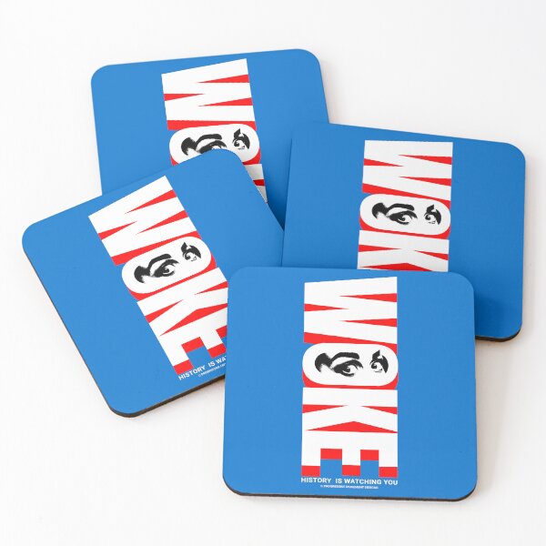 Item preview, PMD00772 Progressive Movement Designs Woke eyes design shows you are woke and support progressive goals for progressive Democrats Independents and Bernie Sanders supporters designed and sold by ProgressiveLeft.