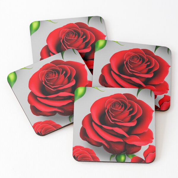 Aperçu de l'œuvre Rose rouge - Fleur élégante créée et vendue par Digi Artworks Store.